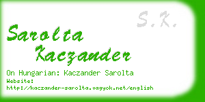 sarolta kaczander business card